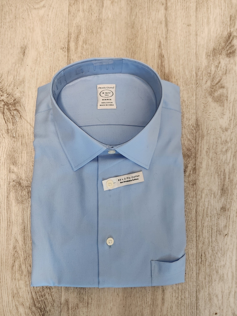 Pronto Uomo Light Blue Men's Dress Shirt - Point Collar